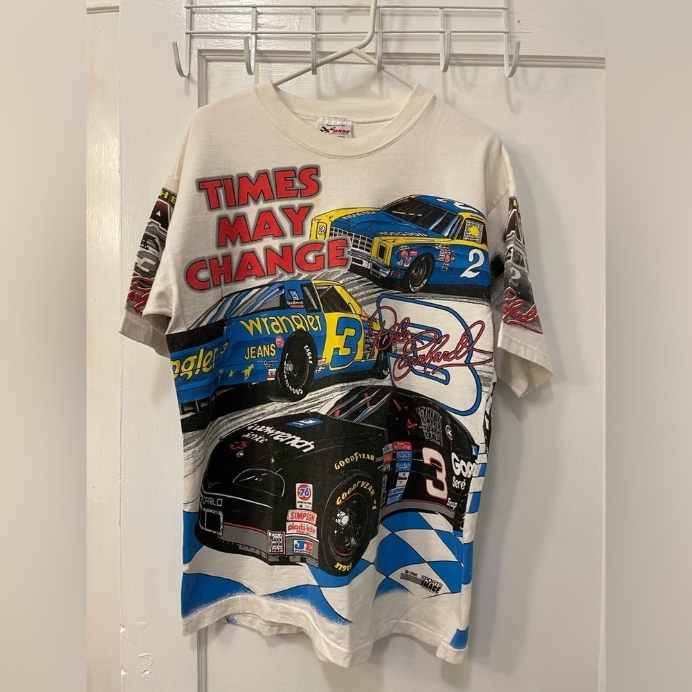 Dale Earnhardt All Over Print The Man Goodwrench NASCAR Tee Vintage 1996